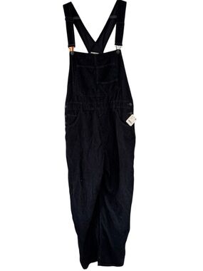 Free People We The Free Black Corduroy Women’s Overalls with Crossback Straps